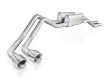 Load image into Gallery viewer, Stainless Works 2004-08 F150 5.4L Exhaust 2-1/2in Chambered Mufflers Behind Passenger Tire Exit - 08F150TDRT