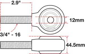 SPC Performance xAxis Rod End Ball Joint - 15792