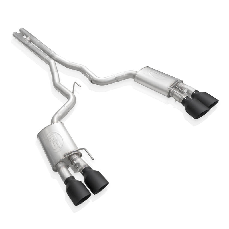 Stainless Works 2020 Ford GT500 Legend Catback H-Pipe Exhaust Factory Connect - Black Tips - GT500CBHFCLB