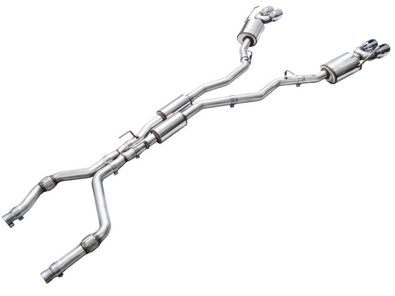 AWE Tuning 2020+ Ford Explorer ST Touring Edition Exhaust w/ Chrome Silver Tips - 3015-42625