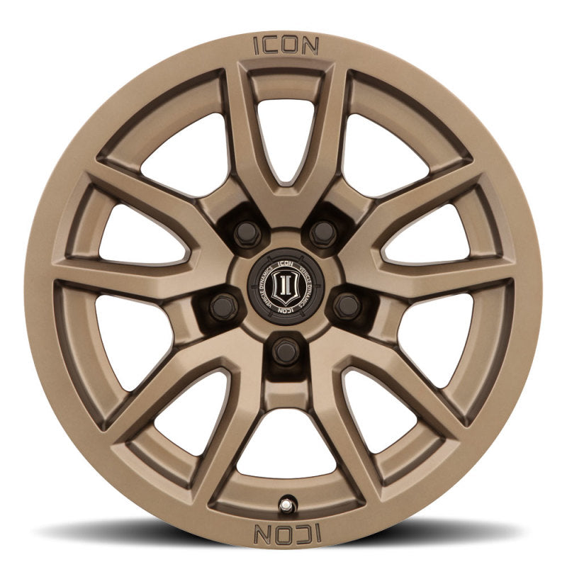 ICON Vector 5 17x8.5 5x5 -6mm Offset 4.5in BS 71.5mm Bore Bronze Wheel - 2617857345BR