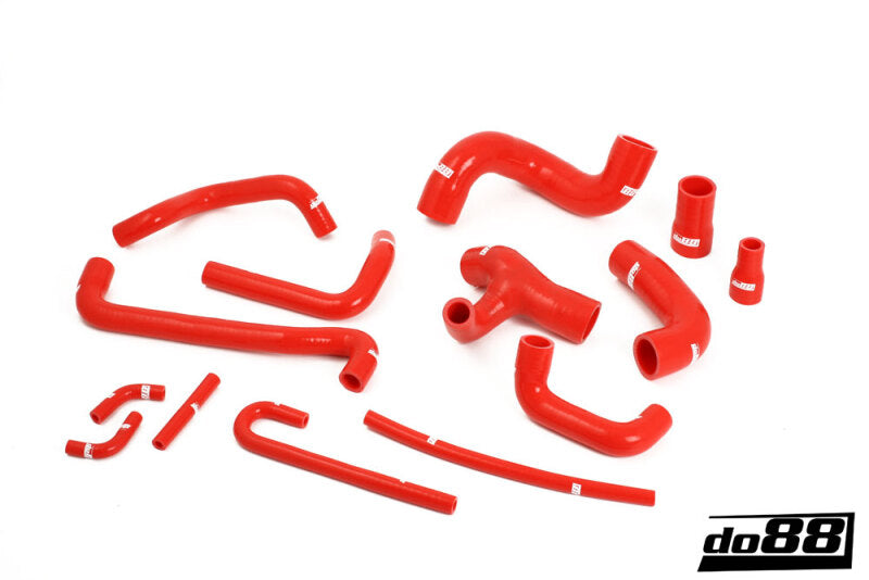 do88 86-92 BMW M3 S14B23/S14B23 Evo II/S14B23 Evo III (E30) Coolant Hoses - Red - DO88-KIT130R