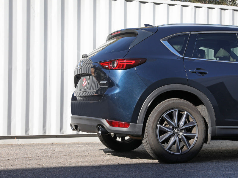 aFe Takeda 17-21 Mazda CX-5 2.5L (t) 2.5in. SS Axle-Back Exhaust System w/Black Tips - 49-37021-B