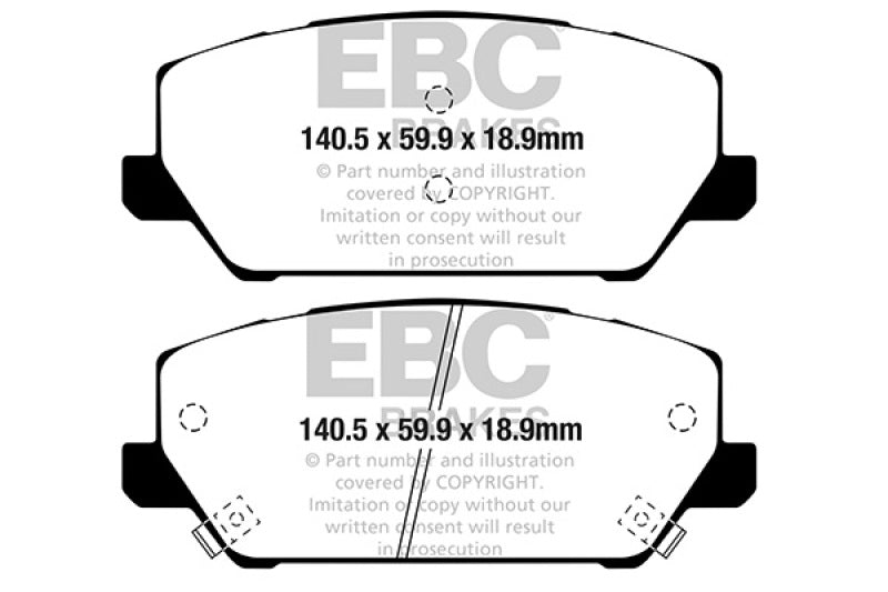 EBC 2019+ Hyundai Veloster N (2nd Gen) 2.0L Turbo Redstuff Front Brake Pads - DP32343C