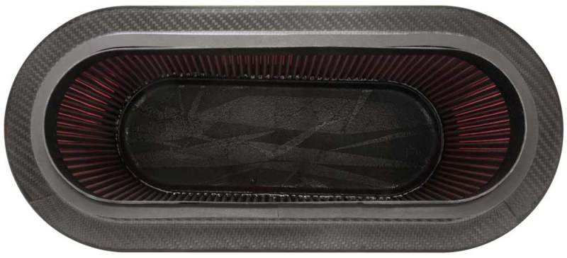 K&N Custom Racing Unique Oval Tapered Filter 17.313in OL B/7.75in OW B/14.625inOL T/6.125inOW T/9in - 100-8521