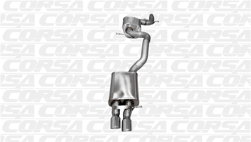 Corsa 06-10 Volkswagen GLI Mk5 Black Touring 3.0in Cat-Back Single Rear Exitn Black Pro-Series - 14598BLK
