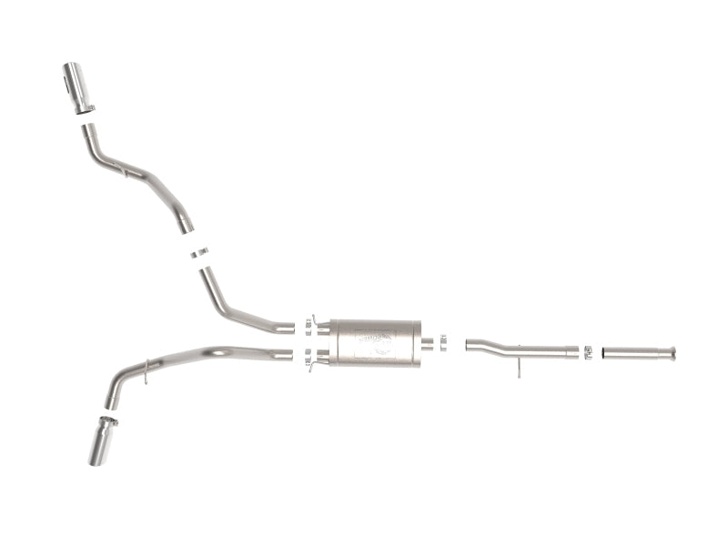 aFe Apollo GT Cat-Back Exhaust GM Trucks 09-18 V6-4.3L/V8-4.8/5.3L-Dual Rear-Side Exit Polish Tips - 49-44134-P