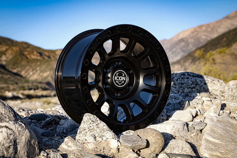 ICON Hulse 18x9 8x6.5 12mm Offset 5.5in BS Double Black - 8018908055DB