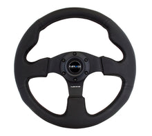 Load image into Gallery viewer, NRG Reinforced Steering Wheel (320mm) Black Leather w/Black Stitching - RST-012R