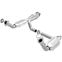 Load image into Gallery viewer, MagnaFlow Conv DF 02-06 Cadillac Escalade / 02-06 Chevy Avalanche 5.3L Dual Conv Y-Pipe Assembly 2WD - 93419