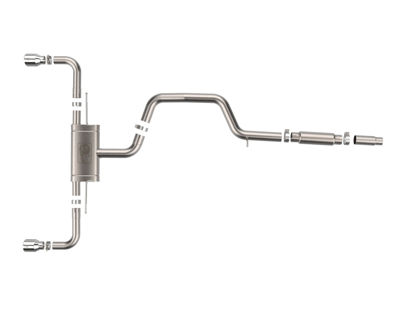 aFe 22-24 Volkswagen GTI MACH Force-Xp 3 to 2-1/2 IN Stainless Steel Cat-Back Exhaust w/Polished Tip - 49-36454-P