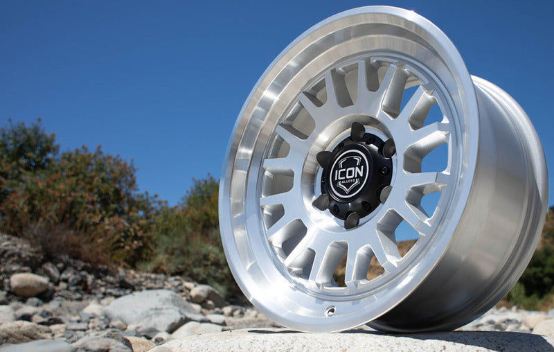 ICON Anza 17x8.5 / 5x5 / -6mm / 4.5in BS Silver Machined Wheel - 8217857345SM