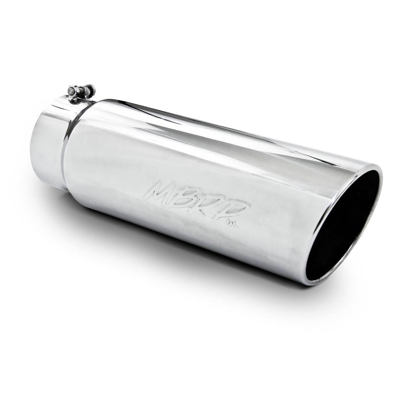 MBRP Universal Tip 6in OD Angled Rolled End 5in Inlet 18in Length T304 Exhaust - T5125