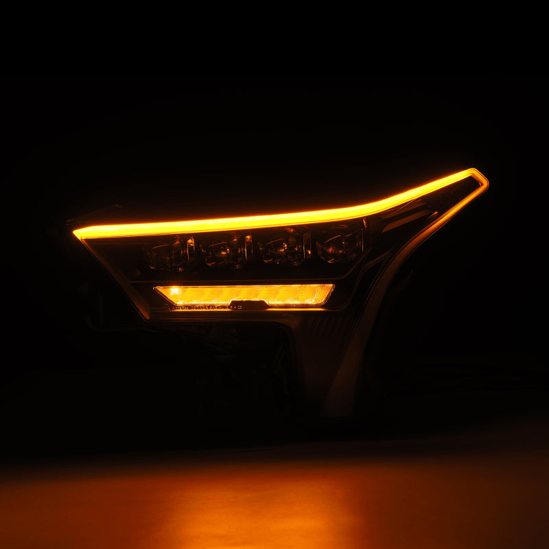AlphaRex 22-23 Toyota Tundra NOVA-Series Headlights Black w/Amber DRL - Req 810029 OR 810030 - 880872