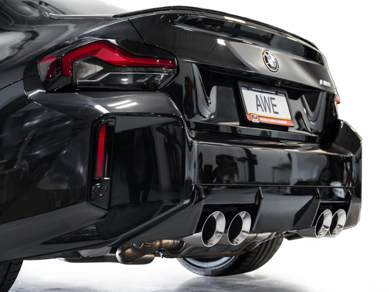 AWE Tuning 23-24 BMW G87 M2 Track Edition Exhaust - Chrome Silver Tips - 3020-42487