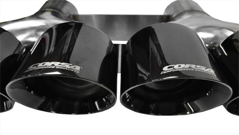 Corsa 2014-2020 Chevrolet Corvette 6.2L V8 Quad 45in Polished Black Pro-Series Tip Kit - 14062BLK