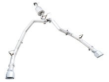 Load image into Gallery viewer, AWE Tuning 19-21 RAM 1500 5.7L (w/Cutouts) 0FG Dual Rear Exit Cat-Back Exhaust - Chrome Silver Tips - 3015-32005