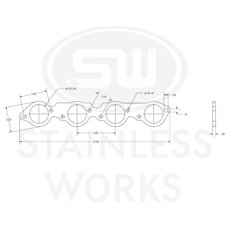 Stainless Works BBC Round Port 304SS Exhaust Flanges 2-3/8in Primaries (Raised Port Heads Only) - HFBBCH238RSD