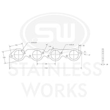 Load image into Gallery viewer, Stainless Works BBC Round Port 304SS Exhaust Flanges 2-3/8in Primaries (Raised Port Heads Only) - HFBBCH238RSD
