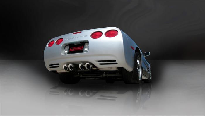 CORSA 97-04 Corvette C5 Sport 2.5 Cat-Back Exhaust System 4in Twin Tips - 14111CB