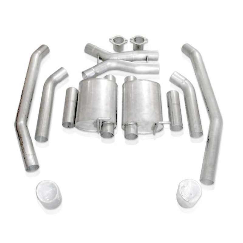 Stainless Works 2004 GTO 3in Catback Chambered Mufflers X-Pipe Wide Oval Tip - GTOTOLTM
