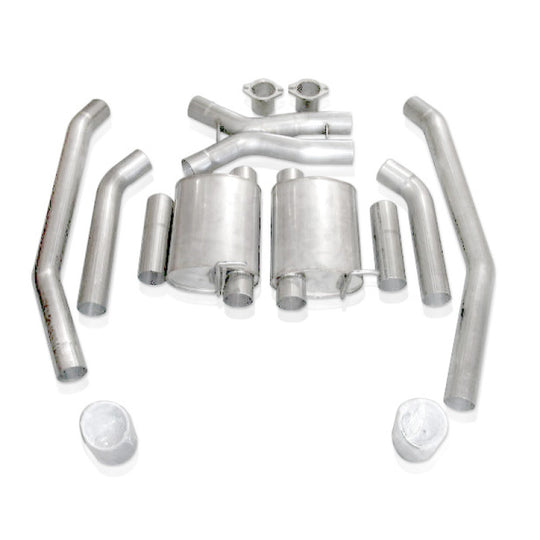 Stainless Works 2004 GTO 3in Catback Chambered Mufflers X-Pipe Wide Oval Tip - GTOTOLTM