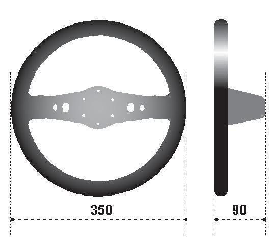 Sparco Steering Wheel 215 Suede Black - 015R215CSN
