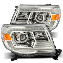 Load image into Gallery viewer, AlphaRex 05-11 Toyota Tacoma PRO-Series Projector Headlights Plank Style Design Chrome w/DRL - 880737