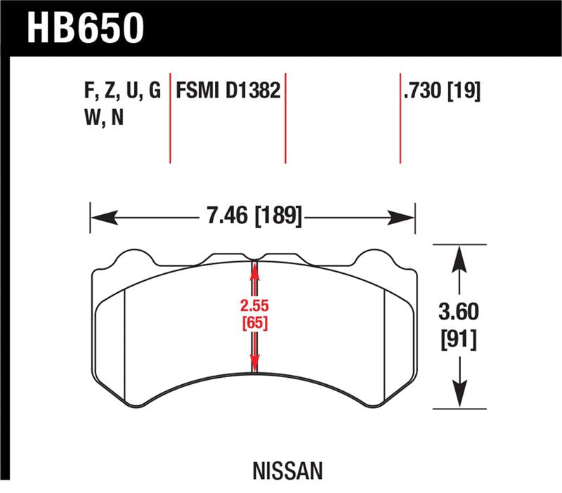 Hawk 09-11 Nissan GT-R HP+ Street Front Brake Pads - HB650N.730
