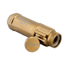 Load image into Gallery viewer, NRG 700 Series M12 X 1.5 Steel Lug Nut w/Dust Cap Cover Set 21 Pc w/Locks &amp; Socket - Chrome Gold - LN-LS700CG-21