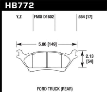 Load image into Gallery viewer, Hawk 2012-2016 Ford F-150 / Full-Size Trucks and SUV - LTS Street Brake Pads - HB772Y.654