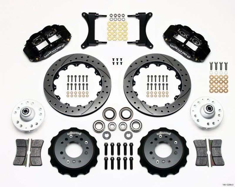 Wilwood Narrow Superlite 6R Front Hub Kit 12.88in Drilled 79-87 GM G Body - 140-12298-D