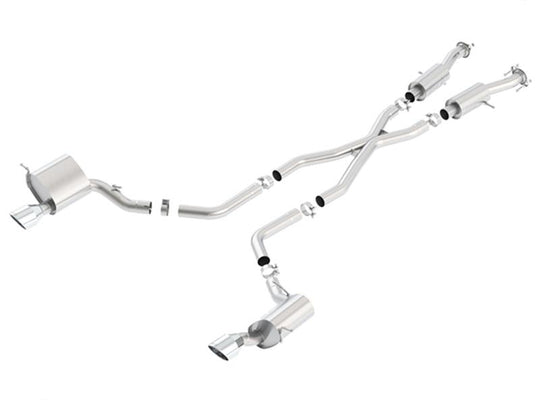 Borla 2015 Jeep Grand Cherokee SRT8 S-Type Dual Round Rolled Exit Catback Exhaust - 140632