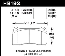 Load image into Gallery viewer, Hawk 15-17 Dodge Viper / 88-92 Ferrari F40 ER-1 Brake Pads - HB193D.670