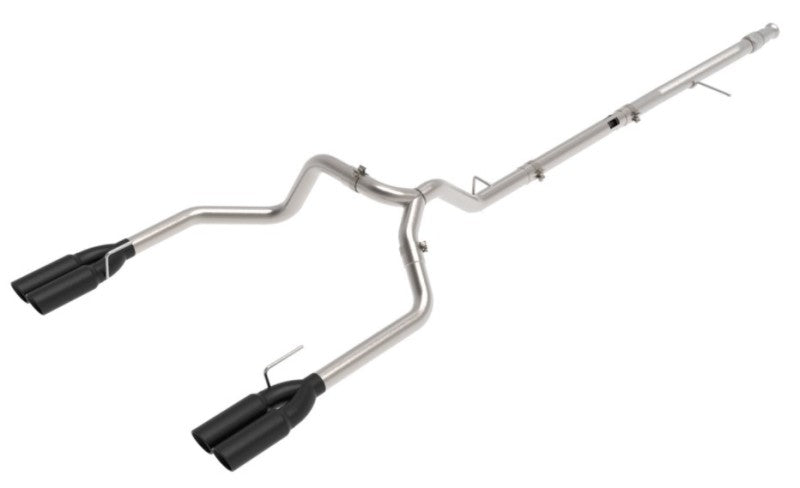 aFe Vulcan Series 3in 304SS DPF-Back 20-21 GM Trucks L6-3.0L (td) LM2 - Dual Black Tip - 49-34130-B