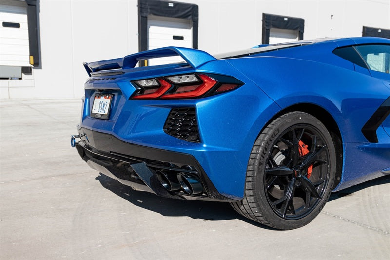 Corsa 20-25 Corvette C8 3in Valved Cat-Back 4.5in Blk Quad Tips Fits Factory Perf Exhaust DeletesAFM - 21103BLK
