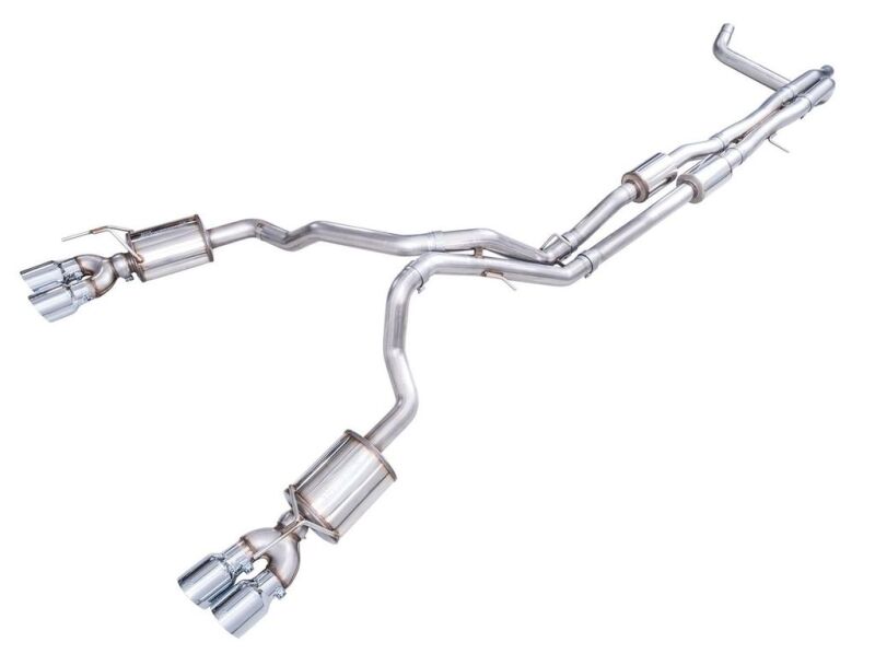 AWE 2021+ Chevy Tahoe/GM Yukon 6.2L 0FG Edition Cat Back Exhaust - Quad Chrome Silver Tips - 3015-42121