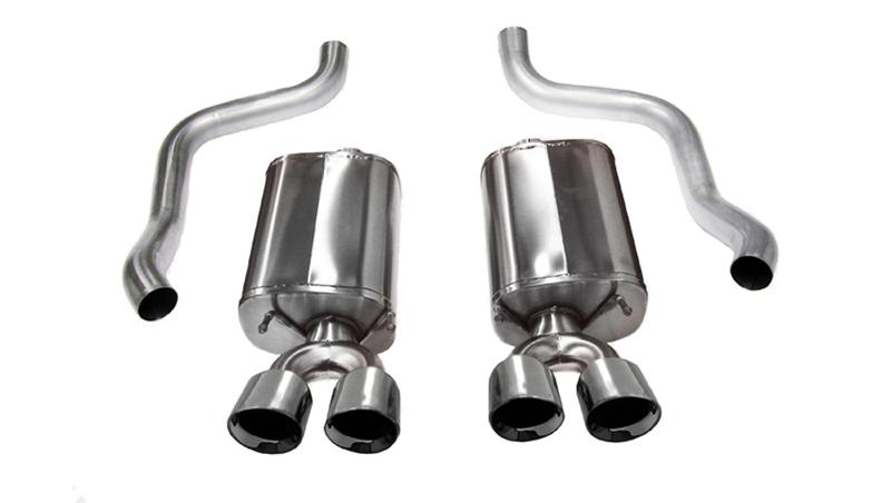 Corsa 2005-2007 Chevrolet Corvette C6 6.0L V8 Black Xtreme Axle-Back Exhaust - 14469BLK