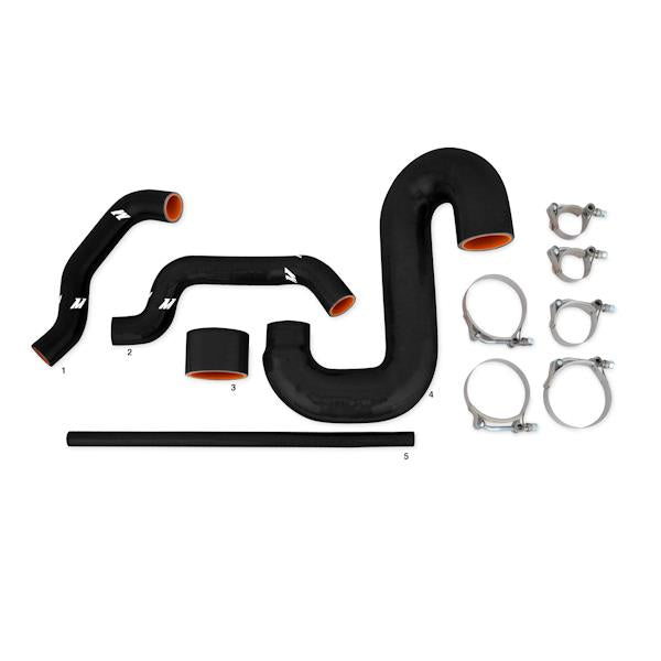 Mishimoto Subaru 02-07 WRX/04-07 STi Top-Mount Intercooler Kit - Silver/Black Hoses - Not For iRHD - MMTMIC-WRX-01SLBK