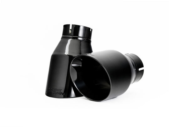 AWE Tuning Audi B9 A4 Touring Edition Exhaust Dual Outlet - Diamond Black Tips (Includes DP) - 3015-33078