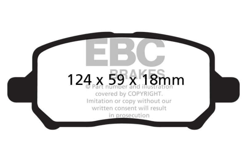 EBC 05-10 Chevrolet Cobalt 2.2 4 Lug Greenstuff Front Brake Pads - DP21660