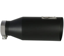 Load image into Gallery viewer, aFe MACHForce XP Exhausts Tips SS-304 EXH Tip 4In x 7Out x 18L Bolt-On (blk) - 49-92023-B