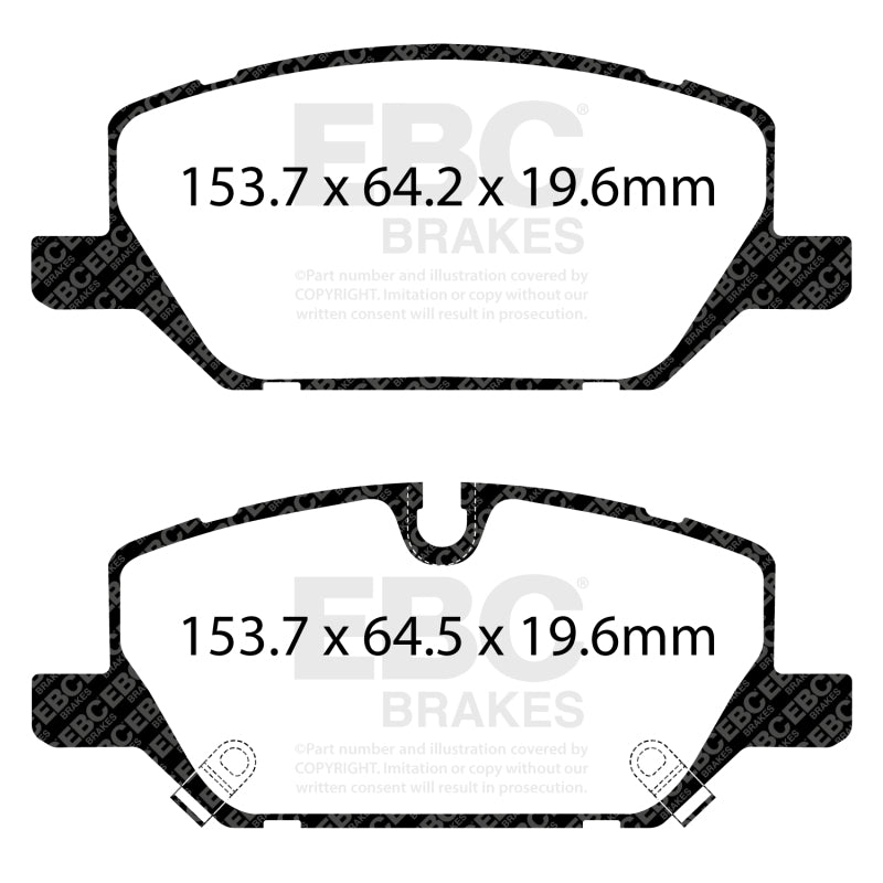 EBC 2020+ Cadillac CT5 Premium and Luxury 2.0T Greenstuff Front Brake Pads - DP23117