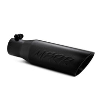 Load image into Gallery viewer, MBRP Universal Tip 3.5 O.D. Dual Wall Angled 2.5 inlet 12 length - Black Finish - T5106BLK