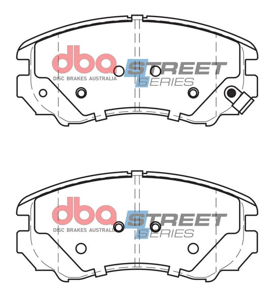 DBA 07-10 Hyundai Elantra Sedan Street Series Front Brake Pads - DB1504SS