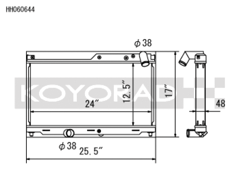 Koyo 93-95 Mazda RX-7 1.3L Turbo Radiator - HH060644