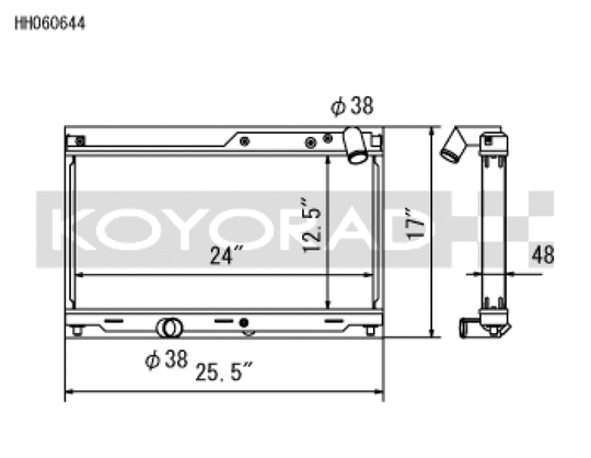 Koyo 93-95 Mazda RX-7 1.3L Turbo Radiator - HH060644