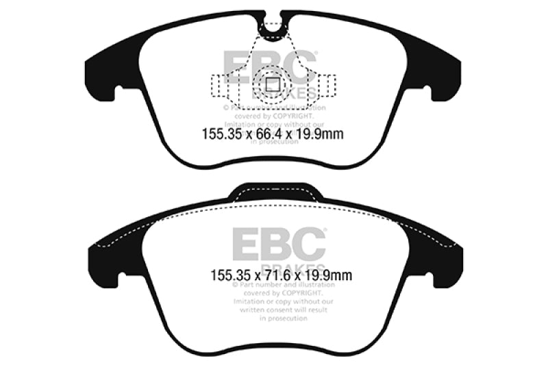 EBC 2016+ Jaguar XE 2.0L TD (180) Yellowstuff Front Brake Pads - DP42252R