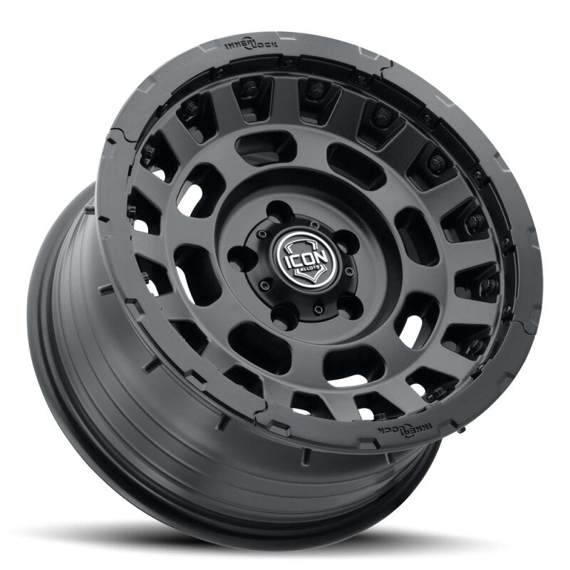 ICON Hammer Pro 17x8.5 / 6x5.5 / 0mm / 4.75in BS - Satin Black - 21017858347SB
