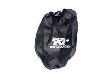 Load image into Gallery viewer, K&amp;N Black Drycharger Round Tapered Air Filter Wrap 5in Top ID / 7.5in Base ID / 8in Height - RF-1020DK